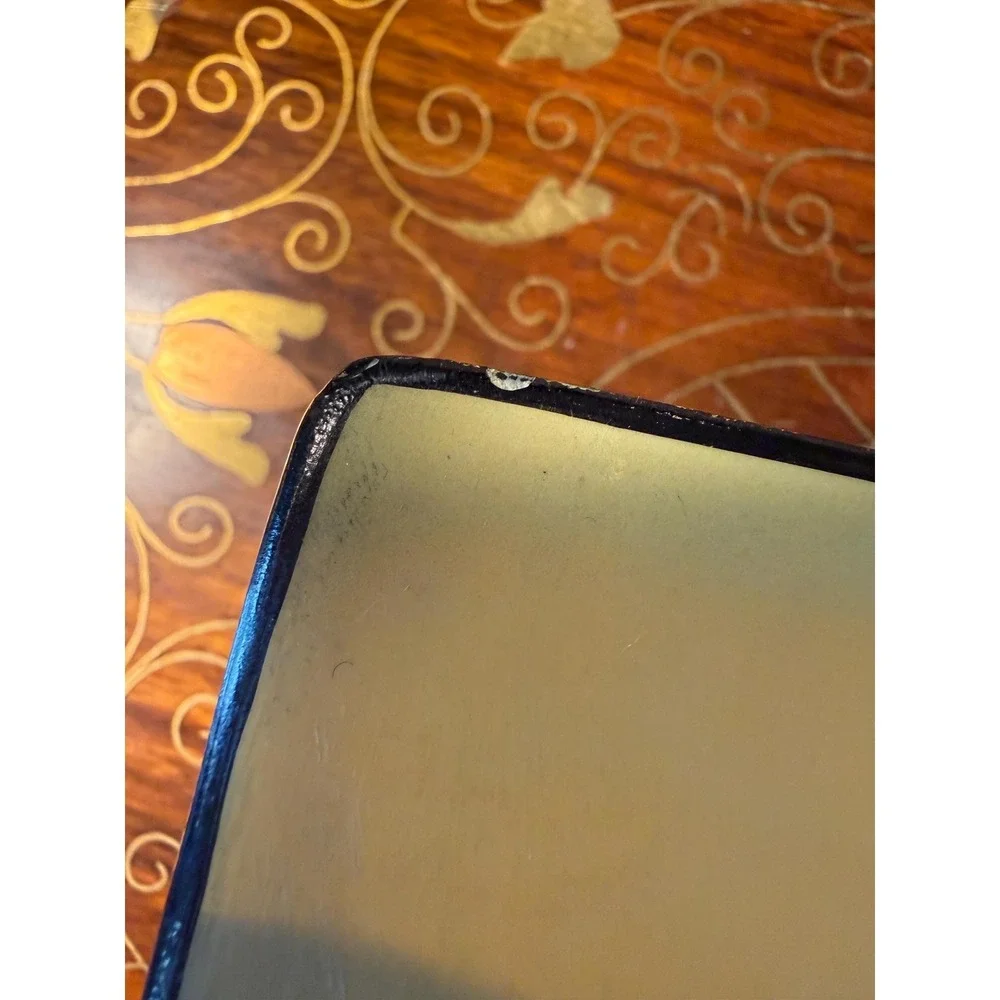 Vintage Lacquerware Box - Hand Painted Landscape‎ Trinket or Jewelry Box